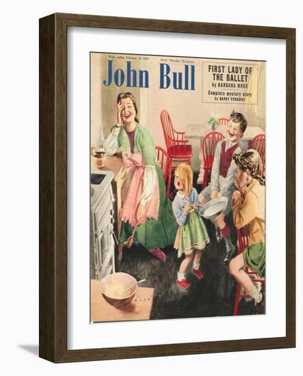 John Bull, Cooking Pancakes Magazine, UK, 1950-null-Framed Giclee Print