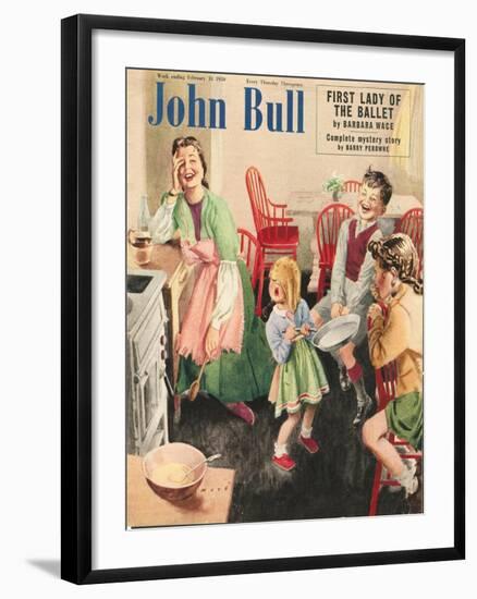 John Bull, Cooking Pancakes Magazine, UK, 1950-null-Framed Giclee Print