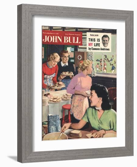 John Bull, Cooking Rugby Tea Girlfriends Baking Magazine, UK, 1956-null-Framed Giclee Print