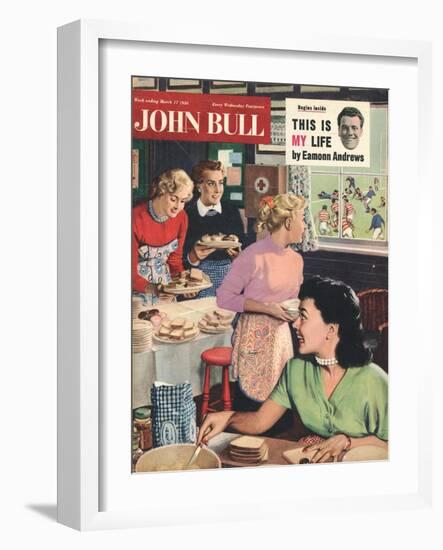 John Bull, Cooking Rugby Tea Girlfriends Baking Magazine, UK, 1956-null-Framed Giclee Print