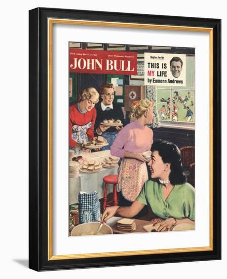 John Bull, Cooking Rugby Tea Girlfriends Baking Magazine, UK, 1956-null-Framed Giclee Print