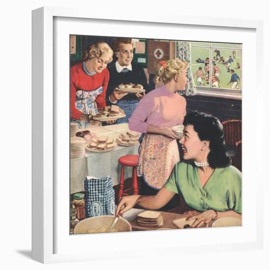 John Bull, Cooking Rugby Tea Girlfriends Baking Magazine, UK, 1956-null-Framed Giclee Print