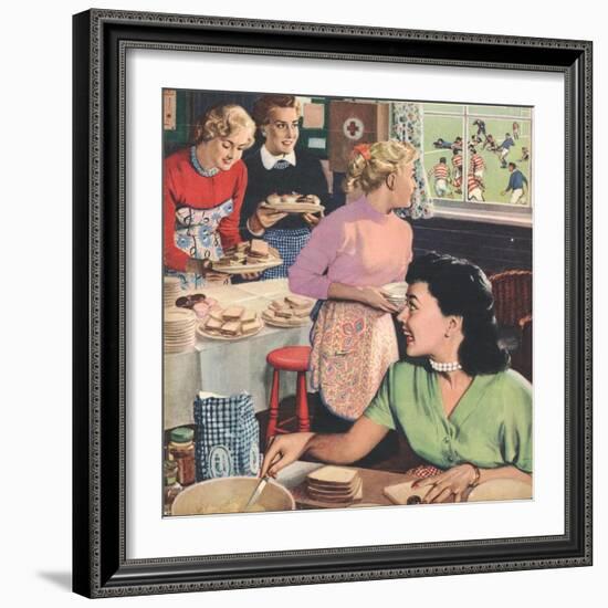 John Bull, Cooking Rugby Tea Girlfriends Baking Magazine, UK, 1956-null-Framed Giclee Print