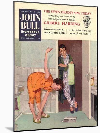 John Bull, Diets Slimming Weight Loss Exercise Keep Fit Magazine, UK, 1950-null-Mounted Giclee Print