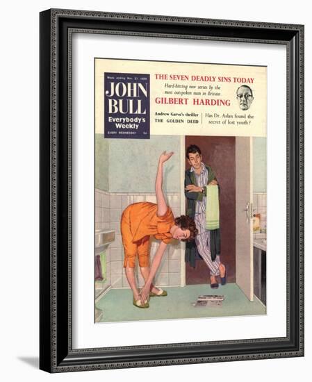 John Bull, Diets Slimming Weight Loss Exercise Keep Fit Magazine, UK, 1950-null-Framed Giclee Print
