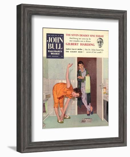 John Bull, Diets Slimming Weight Loss Exercise Keep Fit Magazine, UK, 1950-null-Framed Giclee Print