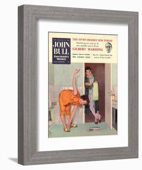 John Bull, Diets Slimming Weight Loss Exercise Keep Fit Magazine, UK, 1950-null-Framed Giclee Print