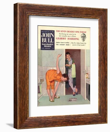 John Bull, Diets Slimming Weight Loss Exercise Keep Fit Magazine, UK, 1950-null-Framed Giclee Print