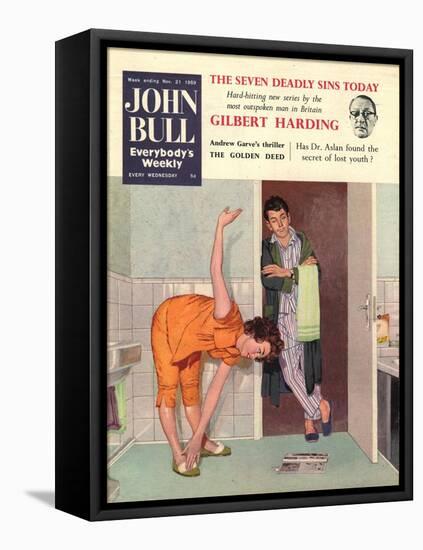 John Bull, Diets Slimming Weight Loss Exercise Keep Fit Magazine, UK, 1950-null-Framed Premier Image Canvas