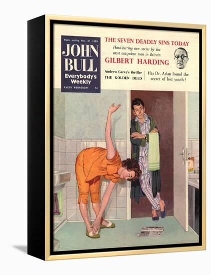 John Bull, Diets Slimming Weight Loss Exercise Keep Fit Magazine, UK, 1950-null-Framed Premier Image Canvas