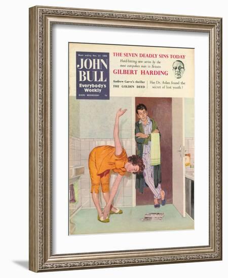 John Bull, Exercise Bathrooms Magazine, UK, 1950-null-Framed Giclee Print