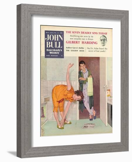 John Bull, Exercise Bathrooms Magazine, UK, 1950-null-Framed Giclee Print