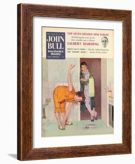 John Bull, Exercise Bathrooms Magazine, UK, 1950-null-Framed Giclee Print