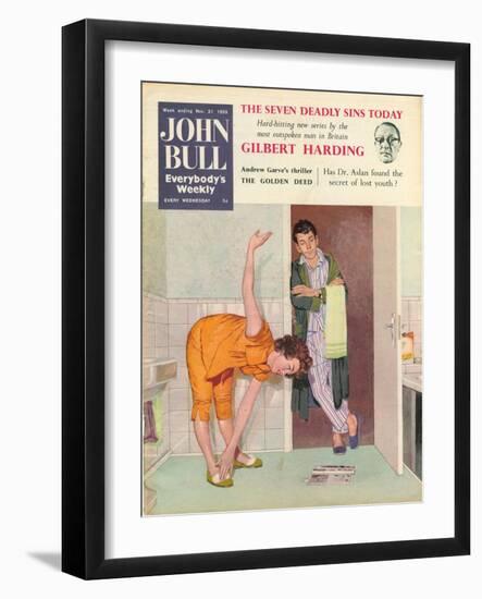 John Bull, Exercise Bathrooms Magazine, UK, 1950-null-Framed Giclee Print