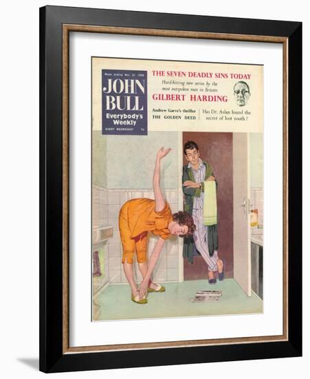 John Bull, Exercise Bathrooms Magazine, UK, 1950-null-Framed Giclee Print