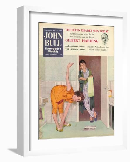 John Bull, Exercise Bathrooms Magazine, UK, 1950-null-Framed Giclee Print