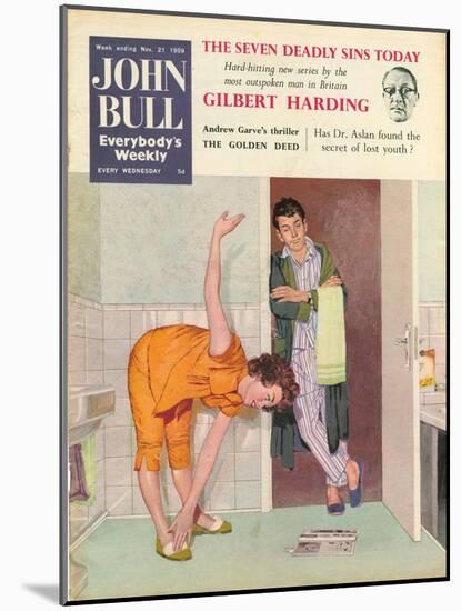 John Bull, Exercise Bathrooms Magazine, UK, 1950-null-Mounted Giclee Print