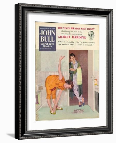 John Bull, Exercise Bathrooms Magazine, UK, 1950-null-Framed Giclee Print