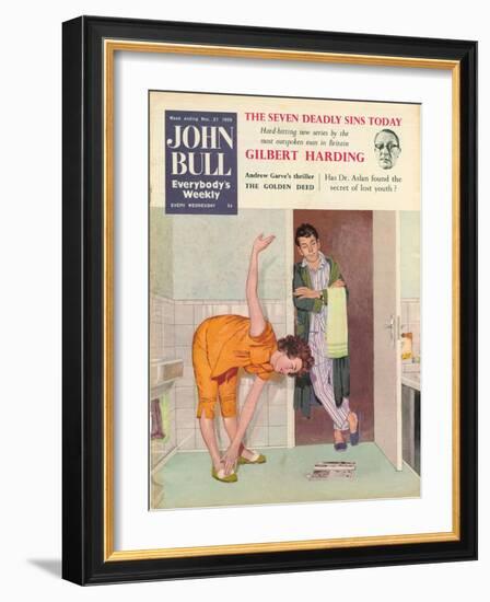 John Bull, Exercise Bathrooms Magazine, UK, 1950-null-Framed Giclee Print