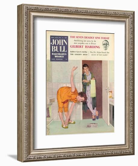 John Bull, Exercise Bathrooms Magazine, UK, 1950--Framed Giclee Print