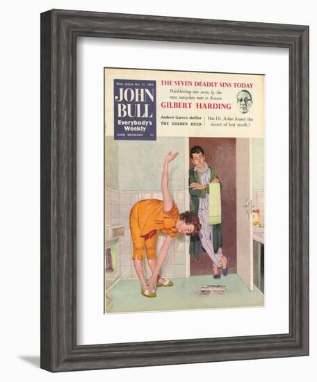 John Bull, Exercise Bathrooms Magazine, UK, 1950-null-Framed Giclee Print