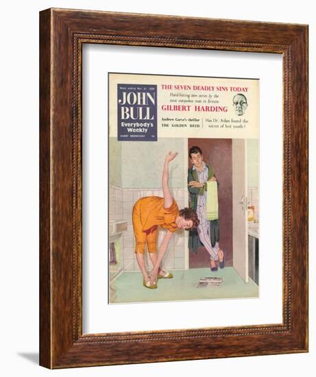 John Bull, Exercise Bathrooms Magazine, UK, 1950--Framed Giclee Print