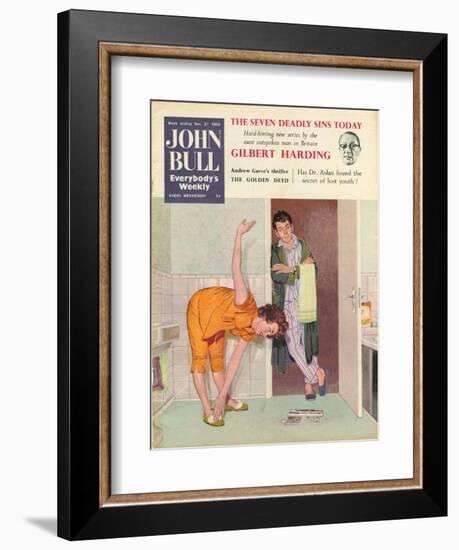 John Bull, Exercise Bathrooms Magazine, UK, 1950--Framed Giclee Print