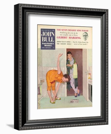 John Bull, Exercise Bathrooms Magazine, UK, 1950-null-Framed Giclee Print