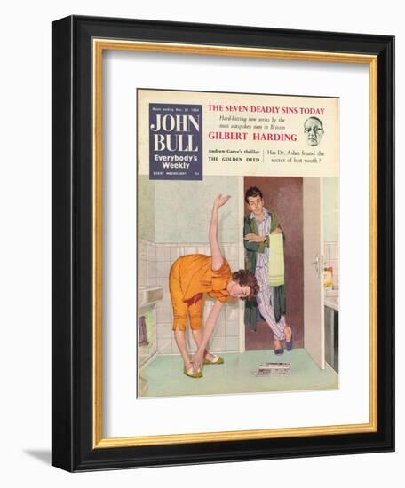 John Bull, Exercise Bathrooms Magazine, UK, 1950--Framed Giclee Print