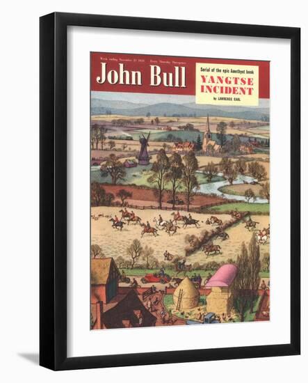 John Bull, Fox Hunting Horses Magazine, UK, 1950-null-Framed Giclee Print