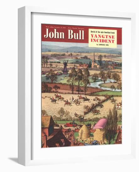 John Bull, Fox Hunting Horses Magazine, UK, 1950-null-Framed Giclee Print