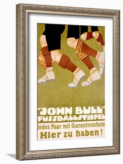 John Bull Fussballstiefel-null-Framed Art Print