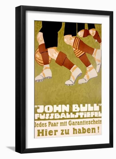 John Bull Fussballstiefel-null-Framed Art Print