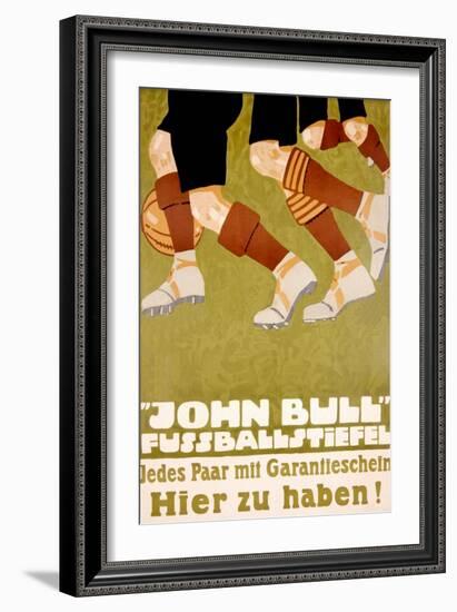 John Bull Fussballstiefel-null-Framed Art Print