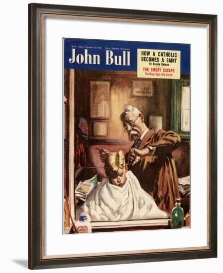 John Bull, Haircut Magazine, UK, 1950-null-Framed Giclee Print