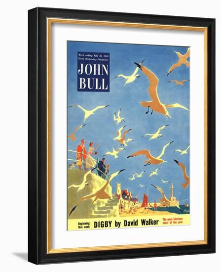 John Bull, Holiday Beaches Seagulls Magazine, UK, 1953-null-Framed Giclee Print