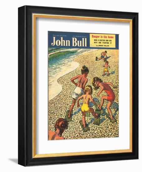 John Bull, Holiday Beaches Seaside Magazine, UK, 1950-null-Framed Giclee Print