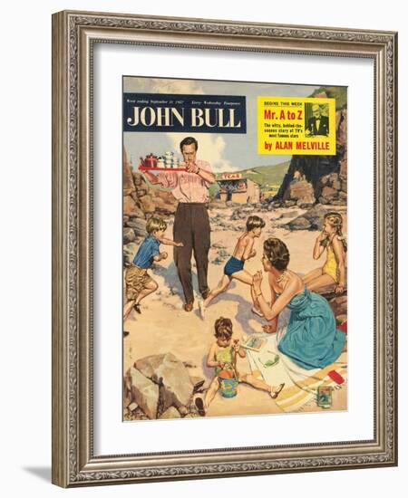 John Bull, Holiday Beaches Seaside Magazine, UK, 1950-null-Framed Giclee Print