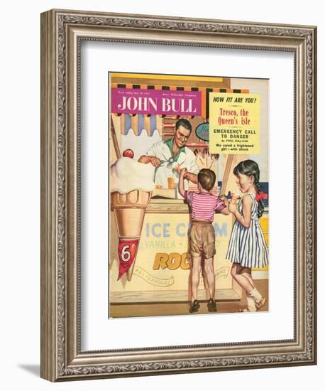 John Bull, Holiday Ice-Cream Magazine, UK, 1950-null-Framed Premium Giclee Print