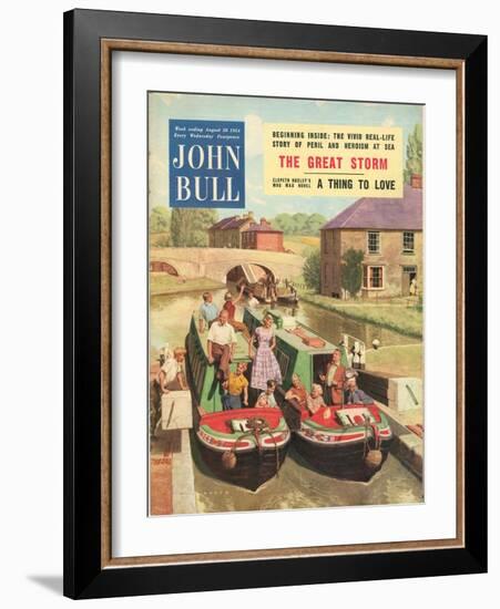 John Bull, Holiday Narrow Boats Canals Houseboats Magazine, UK, 1950-null-Framed Giclee Print