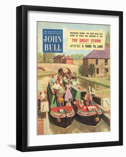 John Bull, Holiday Narrow Boats Canals Houseboats Magazine, UK, 1950-null-Framed Giclee Print