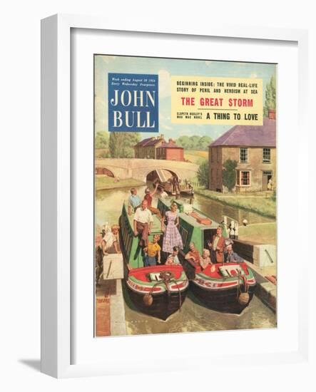 John Bull, Holiday Narrow Boats Canals Houseboats Magazine, UK, 1950-null-Framed Giclee Print