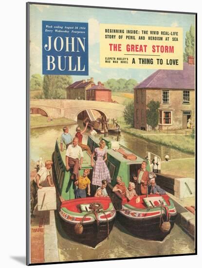 John Bull, Holiday Narrow Boats Canals Houseboats Magazine, UK, 1950-null-Mounted Giclee Print