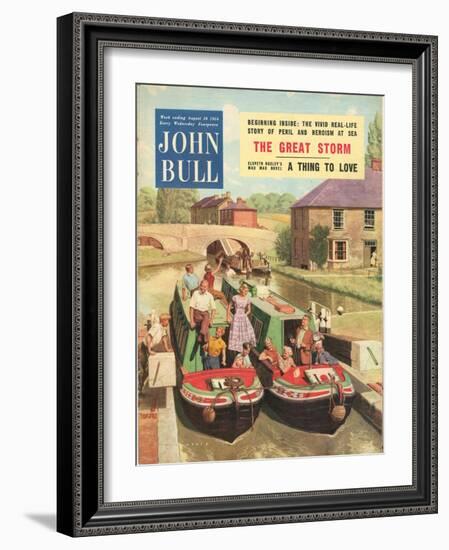 John Bull, Holiday Narrow Boats Canals Houseboats Magazine, UK, 1950-null-Framed Giclee Print