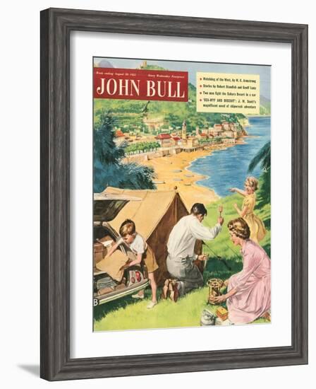 John Bull, Holiday Tents Camping Beaches Seaside Magazine, UK, 1950-null-Framed Giclee Print