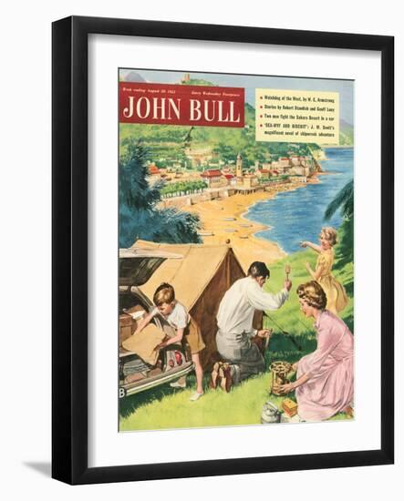 John Bull, Holiday Tents Camping Beaches Seaside Magazine, UK, 1950-null-Framed Giclee Print