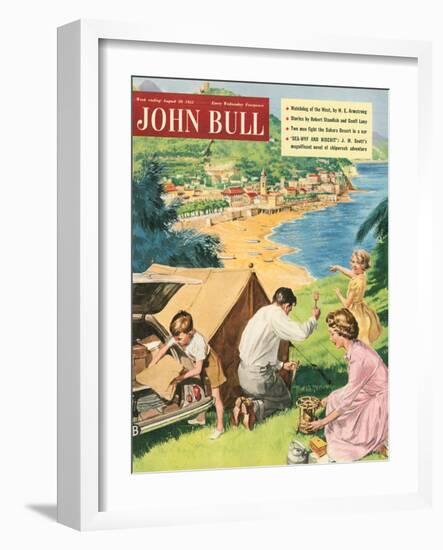 John Bull, Holiday Tents Camping Beaches Seaside Magazine, UK, 1950-null-Framed Giclee Print