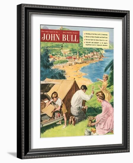 John Bull, Holiday Tents Camping Beaches Seaside Magazine, UK, 1950-null-Framed Giclee Print