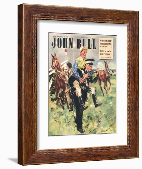 John Bull, Horse Racing Jockeys Magazine, UK, 1948-null-Framed Giclee Print