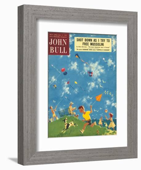 John Bull, Kites, Children Games Magazine, UK, 1950-null-Framed Giclee Print